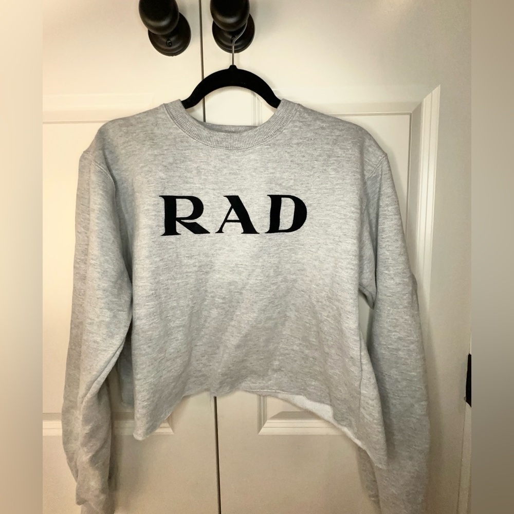 Brandy Melville RAD cropped crew neck sweatshirt